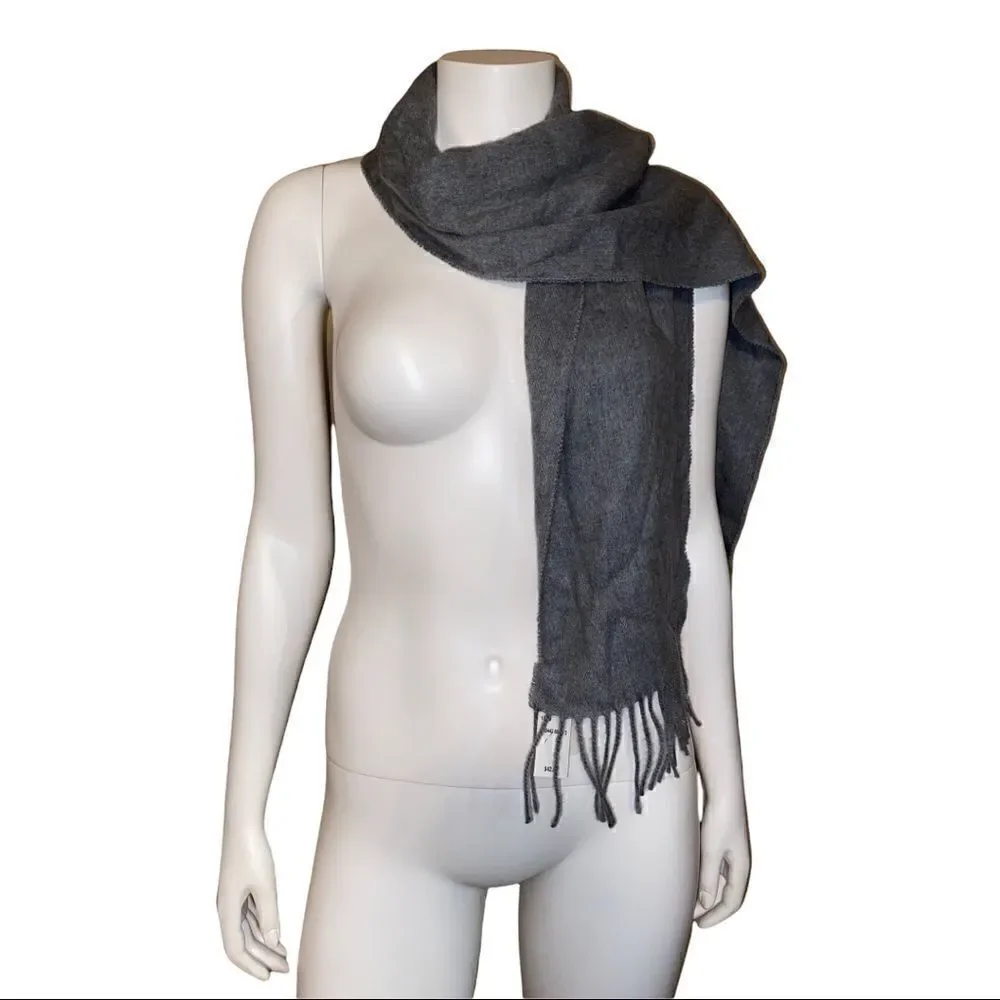 Steve Madden Solid Gray Muffler Acrylic Scarf NWT